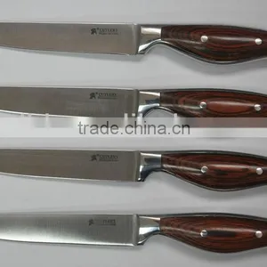 Stainless Steel Utility Knife With Forge Handle thumbnail-1