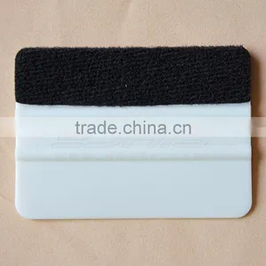 A46F White Card Squeegee With Fabric Edge thumbnail-1
