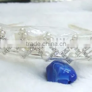 Fashion Rhinestone Women Pearl Crown for Bridal thumbnail-1
