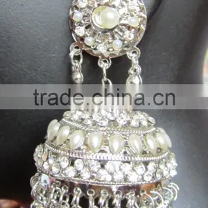 Silver Pearl Jhumka Earrings thumbnail-1