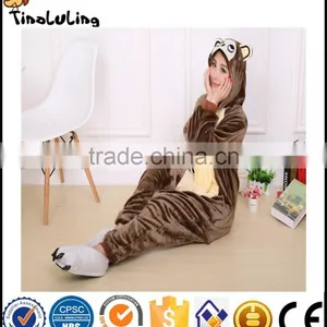 New Brown Monkey Pajamas For Women Nightgown Pajama Adult Pajama One Piece Polyester Pajamas Pyjamas thumbnail-6