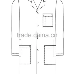 Customized Long Sleeve Medical Uniforms Three Pockets Unisex Medical Lab Coat thumbnail-2