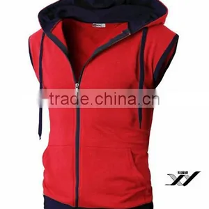 Men Simple Custom Hoodies Sleeveness thumbnail-1
