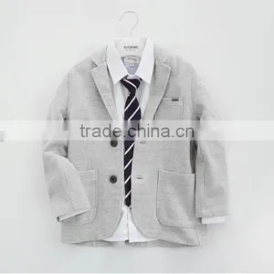 2017 New Latest Design High Quality Factory Price Flax Striped Boy Suit thumbnail-2