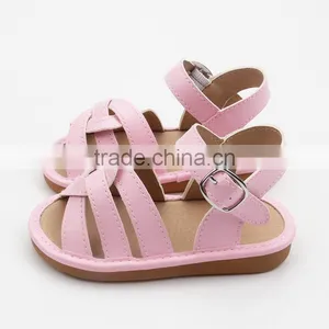 2017 Baby Shoes Plain Color Safe Leather Shoes for Kids Squeaky Shoes thumbnail-4