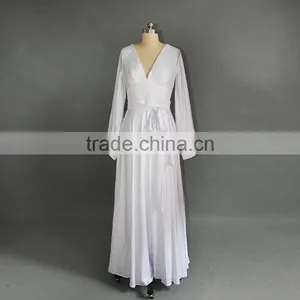 Long Sleeve White Wedding Dress/ Wedding Dress 2017 thumbnail-1