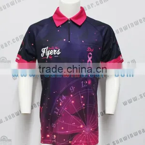 Custom Made Darts Jersey Sublimation Darts Polo T-shirt thumbnail-6