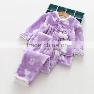 Autumn New Style Sweet Flannel Soft Wholesale Girl Pajamas thumbnail-5