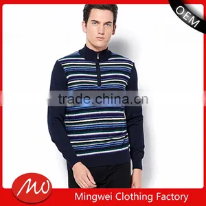 Long Sleeve Half Zip Neck 100% Yak Knitting Patterns Men Sweater for OEM thumbnail-1