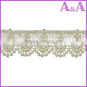 New Fashion Chemical Lace / Guipure Lace / Cupion Lace Fabric Hot Selling Blue Color Nylon Guipure Lace Fabric thumbnail-1