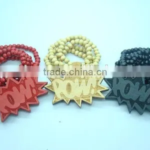 Cheap Hip Hop Wooden Necklace thumbnail-1