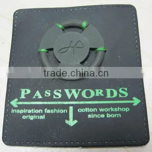 Fashion Garments Logo Leather Labels Jeans Fake Leather Patch Leather Jeans Label thumbnail-3