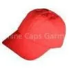 Plain Red Waxed Cotton Baseball Cap With Brass On The Back For Adjustment thumbnail-1