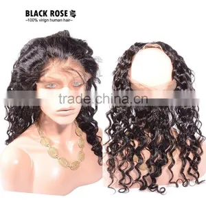 100% Brazilian Human Hair 360 Frontal , 2016 Hot Selling New Arrival Glueless Frontals 360 Lace Frontal Wig With Elastic Band thumbnail-2