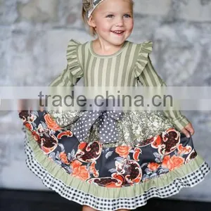 Persnickety Baby Cotton Frocks Designs Little Girls Boutique Outfits Wholesale Back to School Clothing Set thumbnail-3