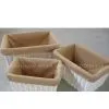Willow Storage Basket,set of 3,with the Cloth Lining thumbnail-1