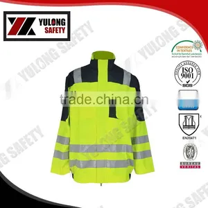 Wholesale OEM Service EN20471 Standard High Visibility 3M Reflective Safety Jacket Used In Railway thumbnail-3