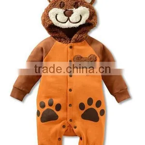 New Design Cartoon Tiger Hooded Babysuits thumbnail-2