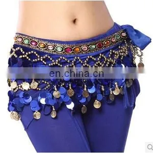 Egyptian Style Sequins Shiny Women Belly Dance Hip Scarf Belts Y-2041# thumbnail-6