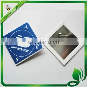 50mm Square Style Metal Badge thumbnail-1