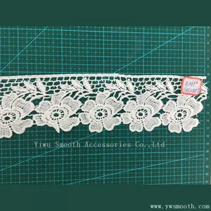 White Embroidery Lace Garment Accessories Water Soluble Cotton Fabric Textile thumbnail-3