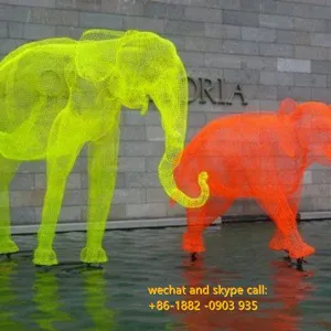 Frosted Polishing Animals Steel Mesh Insect Sculpture thumbnail-1