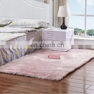 Factory Custom Luxury and Soft Faux Fur Rug White Lamb Rug Carpet thumbnail-4