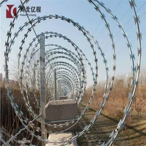 2020 Low Price High Quality Hot Galvanized Razor Barbed Wire,Concertina Razor Wire Real Factory thumbnail-3