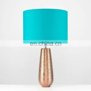 America Modern Custom Cylinder Cheap Novel Rose Gold Ceramic Lamps for Hotel Livingroom thumbnail-3