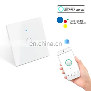 Smart Switch via Android and IOS for Smart Home,1/2/3 Gang Control WIFI Touch Switch Tuya APP thumbnail-4