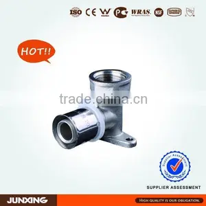 Aluminum Plastic Pipes Press Fittings Female Threaded Elbow With Plate PAP Pipe Fittings thumbnail-1