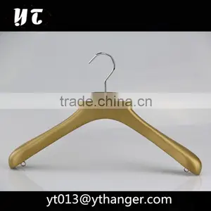 CY-509 Provide Best Sell Wood Hanger Gold Color Wooden Clothes Hanger thumbnail-1