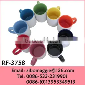 2016 Hot Sale Professional Zibo Made 2-Tone Ceramic Drinking Travel Coffee Mug With Good Quality thumbnail-1