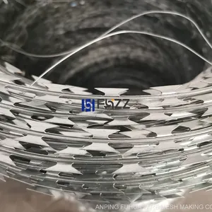 BTO-22 Razor Barbed Tape Concertina Coil Diameter 450mm Stainless Steel SS430 thumbnail-1