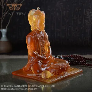 Factory Custom Production Lost-Wax Casting Crystal India God Religious Statue thumbnail-2