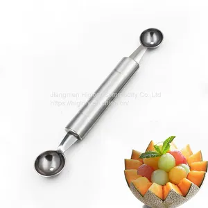 Stainless Steel Watermelon Slicer Fruit Knife Cutter and Ice Cream Digging Ballers Double Size Spoon thumbnail-1