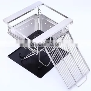 Charcoal Grill Used in Multi-scene Camping Parties Rectangular Portable Folding BBQ Grill thumbnail-3