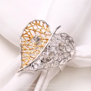 Cheap Wholesale Luxury Heart Shaped Napkin Ring Holder For Wedding Table thumbnail-2
