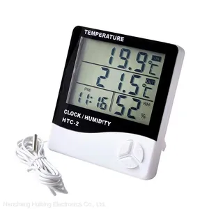 Household Wire Probe Thermometer and Hygrometer HTC-2 Hygrometer Time Dual thumbnail-1