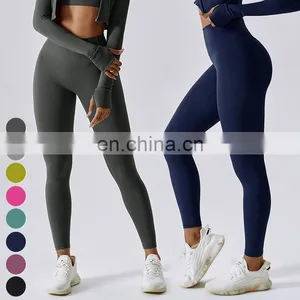 Breathable Quick Dry Tights Legging Custom Workout Wear Gym Fitness Pants Butt Lifting High Waist Yoga Leggings For Women thumbnail-3