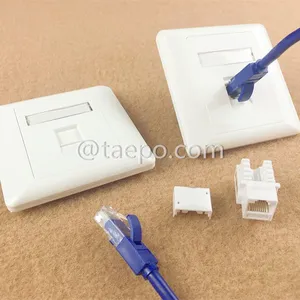 Sample Free 86x86mm AP Style 1port 2 Port 4 Port RJ45 Modular Keystone Jack Network Wall Faceplate Outlet thumbnail-2