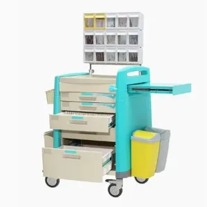 ABS Hospital Medical Emergency Medicine Nursing Treatment Trolley Equipment With Drawers thumbnail-3