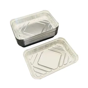 Large Capacity Aluminum Foil Container 2200ml Rectangular Baking Tray thumbnail-1