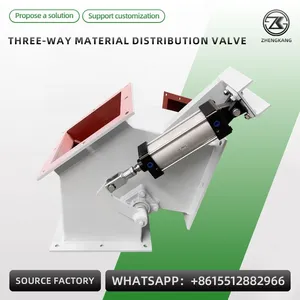 Electric Three Way Diverter Valve Pneumatic Three Way Divider Valve for Powder Granular Material thumbnail-5