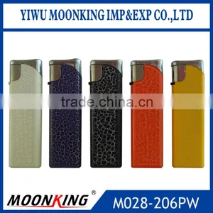 Leather Surface Piezo Adjustable Flame Cigarette Lighter Cheap Cigar Smoking Accessories thumbnail-1