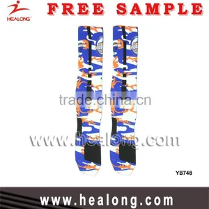 Healong Hot Sales Youth Custom Sublimated Basketball Sport Socks thumbnail-1