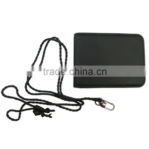 Factory RFID Blocking Zipper Pockets for Passports Holder Leather Travel Neck Wallet thumbnail-2
