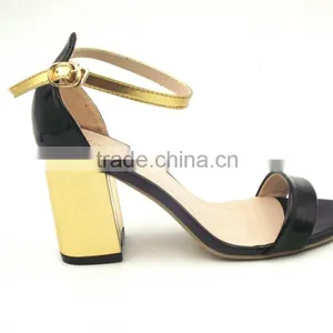 New Thick Middle Heel Shining Women Summer Shoes thumbnail-3