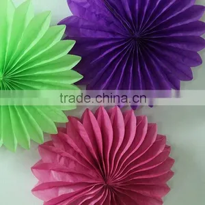 Decorative Paper Hand Fan,tissue Paper Honeycomb Fan for Wedding Party All Festival thumbnail-3