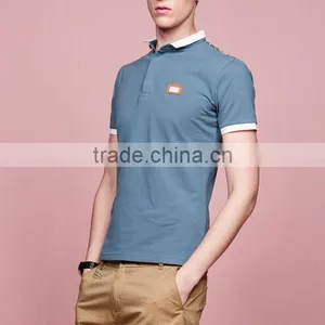 Men's Pocket t Shirt With Pocket -Men's Lapel Short Sleeves Back Yoke Print 100% Cotton t Shirt thumbnail-1
